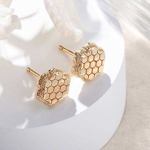 Brass Stud Earrings