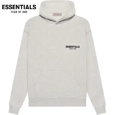 Essentials Fear of God 'Light Oatmeal' Hoodie Streetwear Man Casual Tops Long Sleeve Menswear Soft Fabric Outfits Pullover #F...