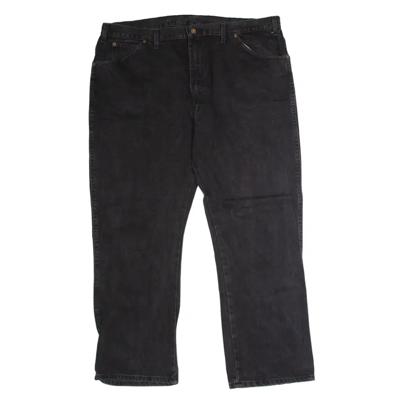 DICKIES Workwear Mens Jeans Black Regular Straight W44 L30