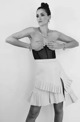 Bustless Silk Organza Bustier | Size: X-Small