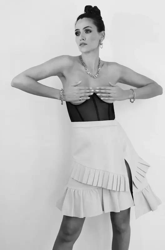 Bustless Silk Organza Bustier | Size: X-Small