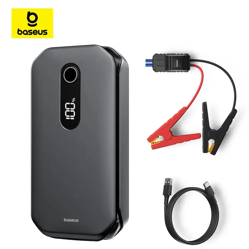 Baseus 1000A Portable Car Jump Starter Pack Booster Charger Battery Gift For Him Fast Deliver C02 Phone Holder T-space Holder