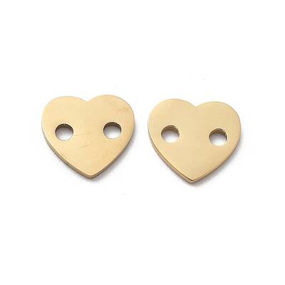 304 Stainless Steel Laser Cut Heart Connector Charms