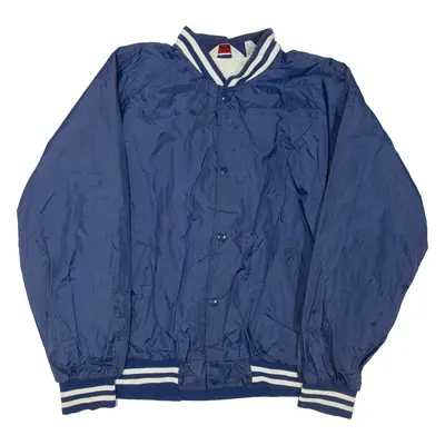 Mens Bomber Jacket Blue Nylon XL