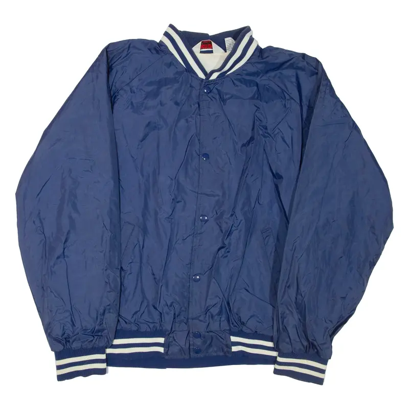 Mens Bomber Jacket Blue Nylon XL