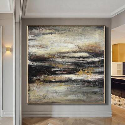 Extra Large Original Oil Paintings Abstract Black Art Canvas Contemporary Art Acrylic Painting Contemporary Fine Art Wall Dec...