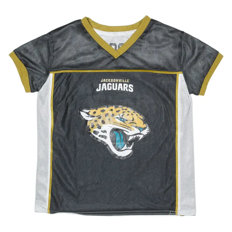 NFL Jacksonville Jaguars Aaron Dobson Reversible USA T-Shirt Black V-Neck Short Sleeve Boys M