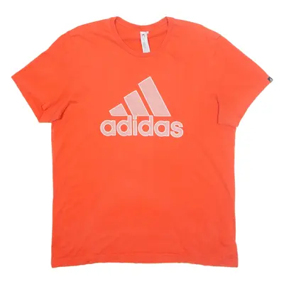 ADIDAS Mens T-Shirt Red XL