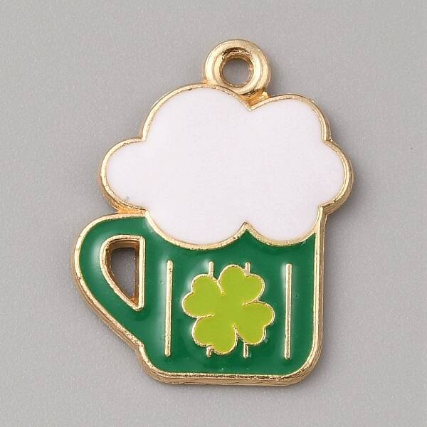 Saint Patrick's Day Alloy Enamel Pendants
