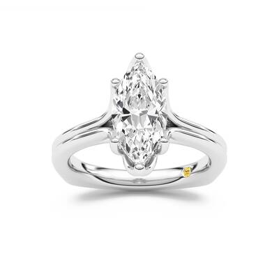 Fleur Marquise Lab Grown Diamond Engagement Ring | 10K White Gold 2 1/2 CT. TW.