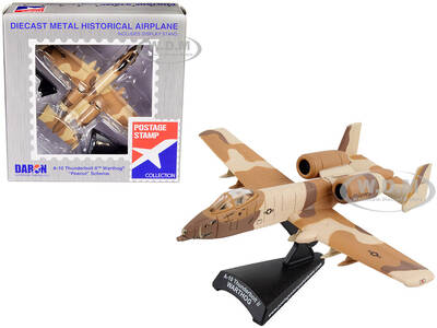 Fairchild Republic A-10 Thunderbolt II Warthog Aircraft Peanut Color Camouflage Scheme United States Air Force 1/140 Diecas...