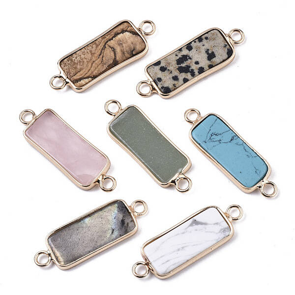 Natural & Synthetic Mixed Gemstone Links Connectors
