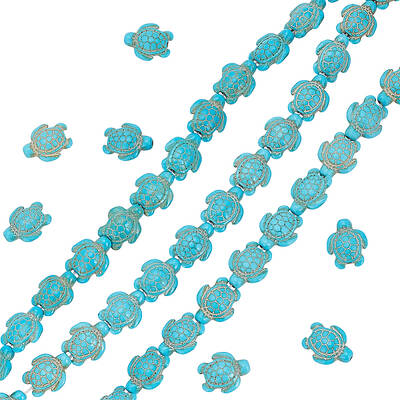 4 Strands Synthetic Turquoise Beads Strands