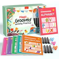 TIMEX Reusable Grooved Handwriting Workbook for Kids, Learning Materials, 6 Books–Early Elementary, Covers Math, Words, Dra...