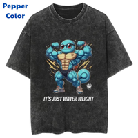 It's Just Water Weight Vintage Graphic Tees, Squirtle T-Shirt, Pokemon Anime Shirt, Unisex Gym T-Shirt, Gift For Men Women, M...