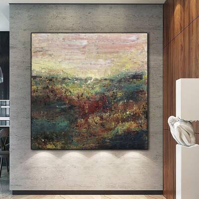 Abstract Landscape Painting Canvas Colorful Wall Art Neutral Art Textured Artwork Contemporary Wall Art Nature Art | MAGIC LA...