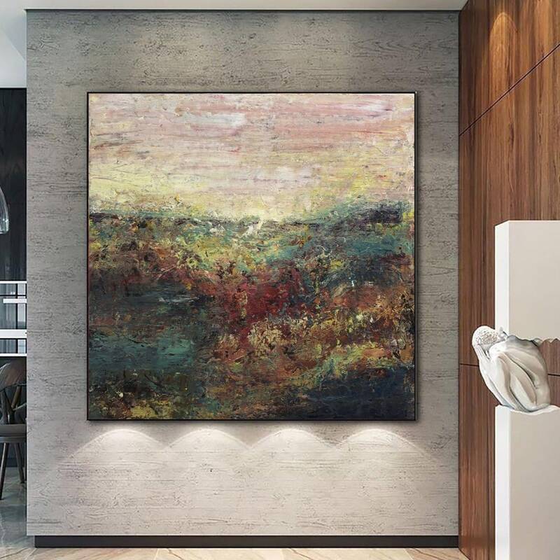 Abstract Landscape Painting Canvas Colorful Wall Art Neutral Art Textured Artwork Contemporary Wall Art Nature Art | MAGIC LA...
