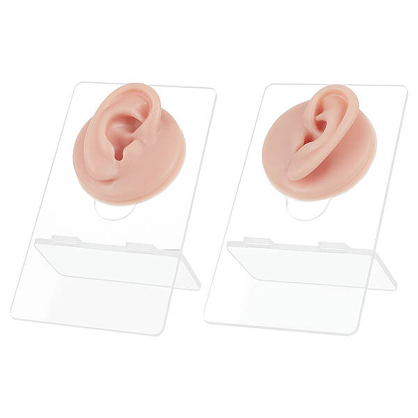 2Pcs Soft Silicone Ear Displays Mould for Earring Display