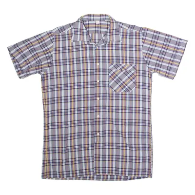 Mens Shirt Grey 90s Plaid M