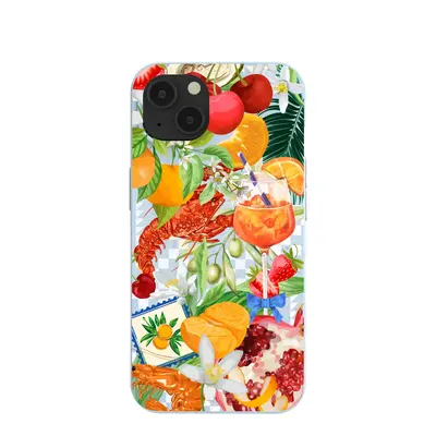 Powder Blue Mediterranean Summers iPhone 13 Case
