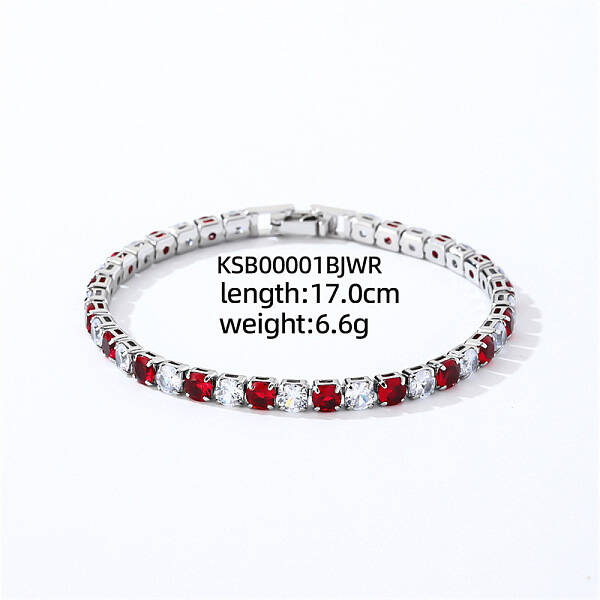 Brass Micro Pave Cubic Zirconia Slider Bracelets for Woman
