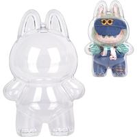 Protective Case for LABUBU The Monsters Have a Seat – Crystal-Clear Hard Display Box with Keychain & Dustproof Cover, Secur...