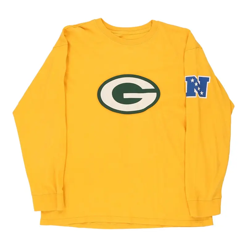 Green Bay Packers Woodson 21 Nfl Pro Line NFL Long Sleeve T-Shirt - Medium Yellow Cotton