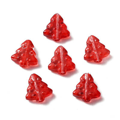 Christmas Transparent Handmade Lampwork Beads