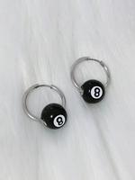 Punk Style Ball Design Hoop Earrings, Fashionable Stainless Steel Jewelry for Women & Men, Trendy All-match & Exquisite Jewe...