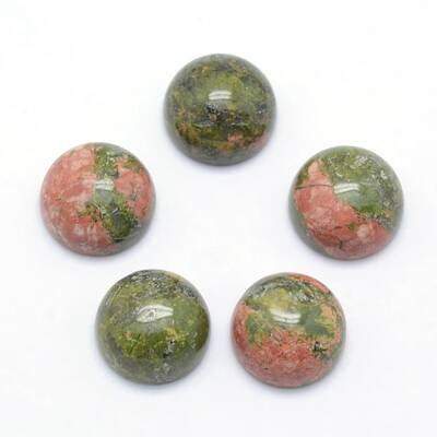 Natural Unakite Cabochons