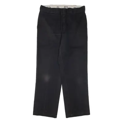 DICKIES Mens Trousers Black Regular Straight W32 L29