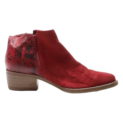 GRACELAND Ankle Boots Red Synthetic Womens UK 6