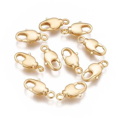 Brass Swivel Lobster Claw Clasps