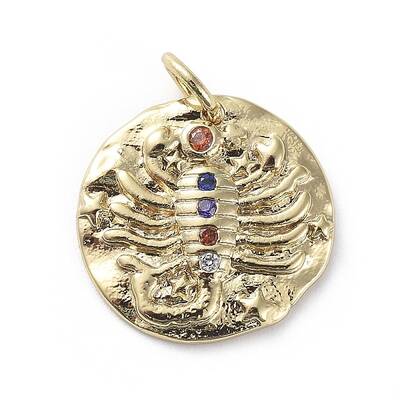 Brass Micro Pave Cubic Zirconia Pendants