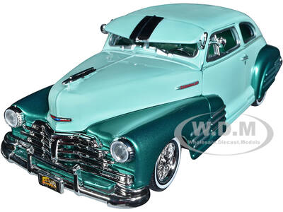 1948 Chevrolet Aerosedan Fleetside Lowrider Pastel Green and Green Metallic Two-Tone \