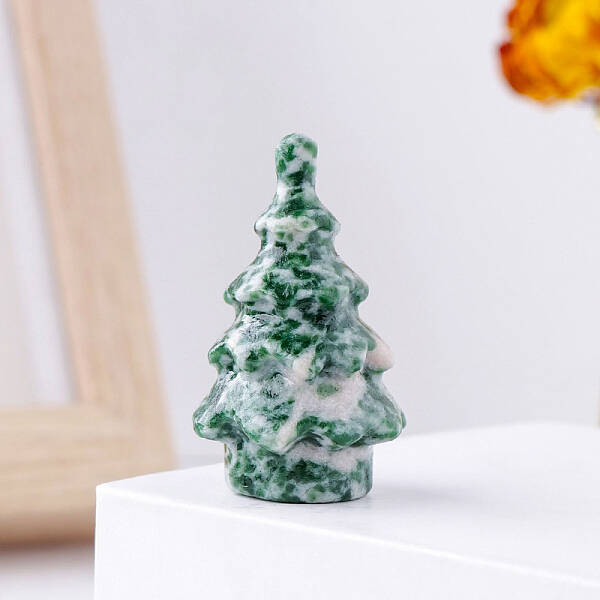 Natural Qinghai Jade Christmas Tree Statue