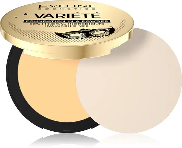 Eveline Cosmetics Variété Mineral Compact Powder With Applicator Color 03 Light Vanilla 8 G