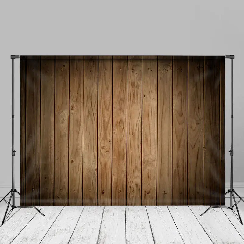 Brown Vertical Vintage Wood Photography Backdrop - Aperturee