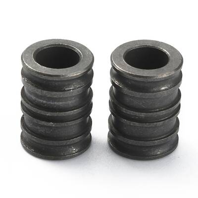 Groove Column Shaped Brass Beads