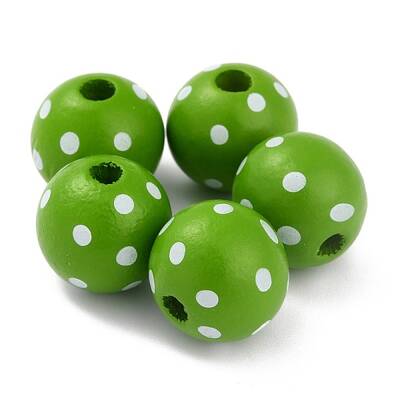 Dyed Natural Wooden Beads