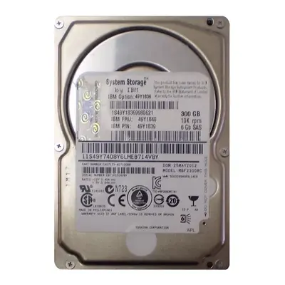49Y1840 IBM 300GB 6Gb/s SAS 10000 2.5-inch 64MB Hard Drive