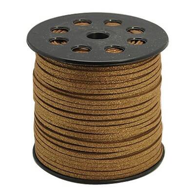 Glitter Powder Faux Suede Cord