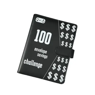 100 Envelope Challenge Binder Easy and Fun Way to Save $5,050 Savings Challenges Budget Book Binder with 25pcs Cash Envelopes...