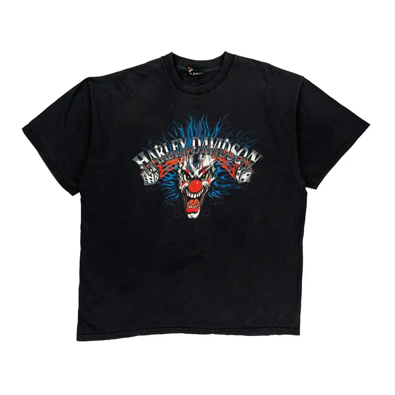 Boston Harley Davidson Graphic T-Shirt - XL Black Cotton