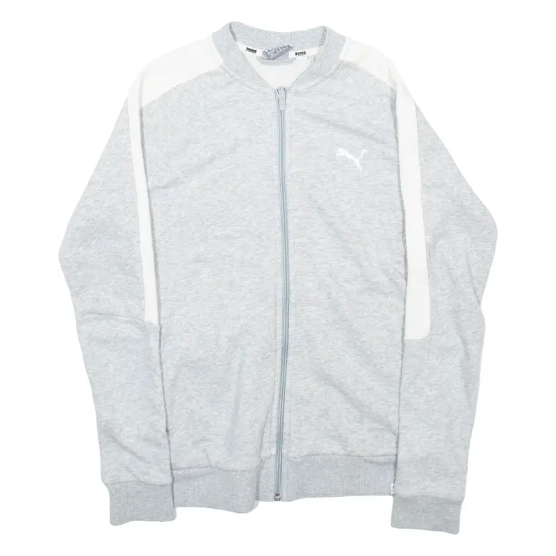 PUMA Full Zip Mens Sweatshirt Grey S