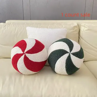 Cute Candy Ball Shaped Throw Pillow, 1 Count Soft Comfortable Throw Pillow, Decorative Cushion for Home Sofa Bed, Home Decor,...