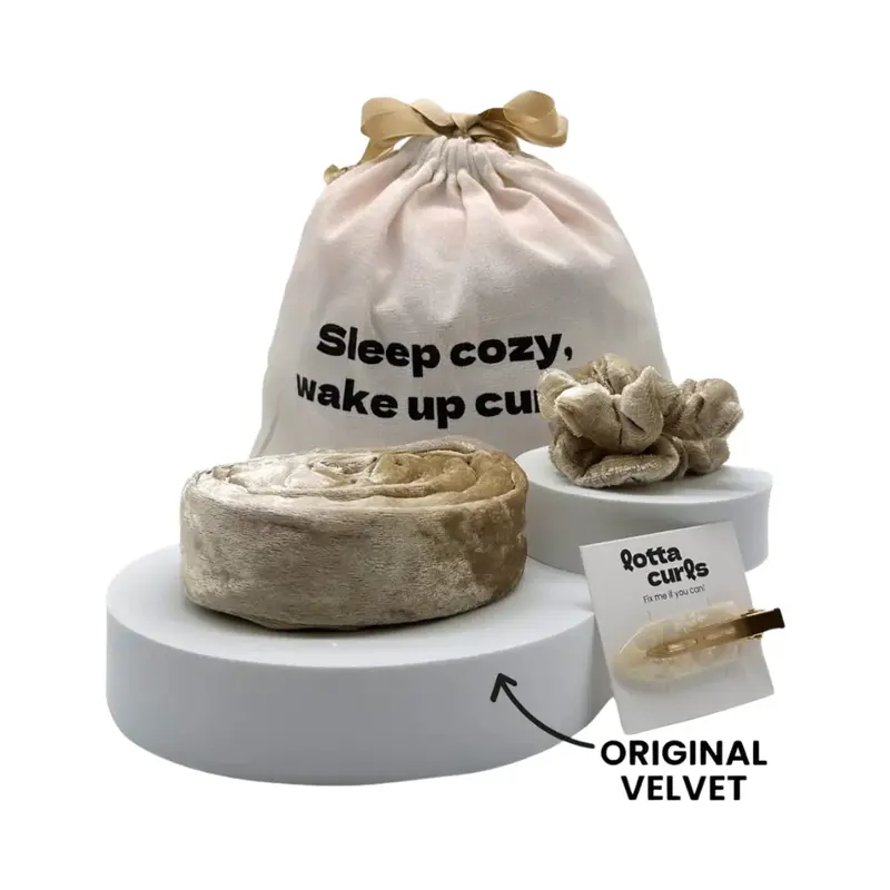 Lotta Curling Iron Set Original Velvet, Shiny Beige