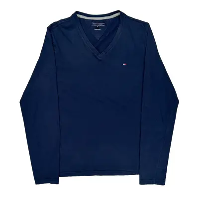 Tommy Hilfiger V-Neck T-Shirt - XL Navy Cotton
