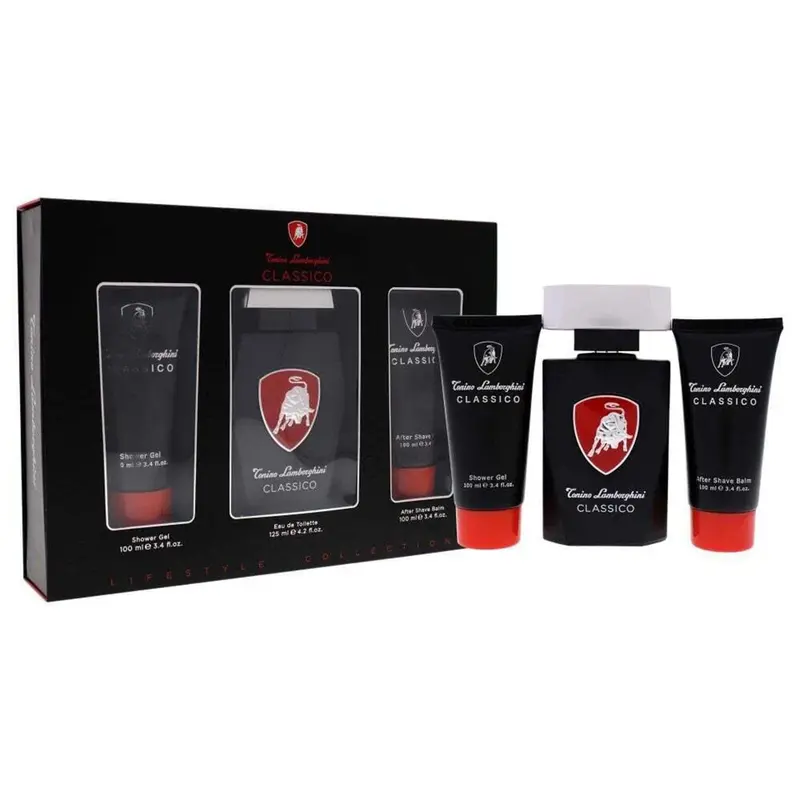 Tonino Lamborghini Classic Eau De Toilette 125 ml Bath Gel Spray 100 ml Aftershave Balm 100 ml
