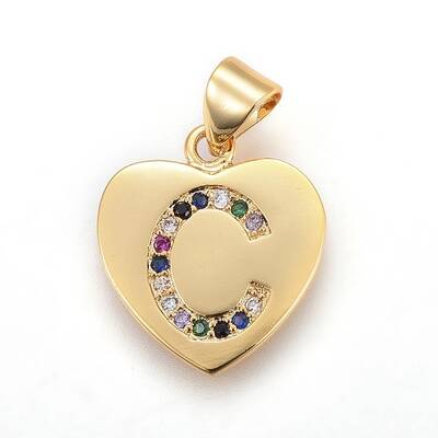 Brass Micro Pave Cubic Zirconia Pendants